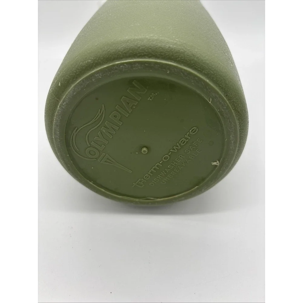 Mid Century Modern Therm O‎ Ware Avocado Green Matching Pitcher And Ice Bucket